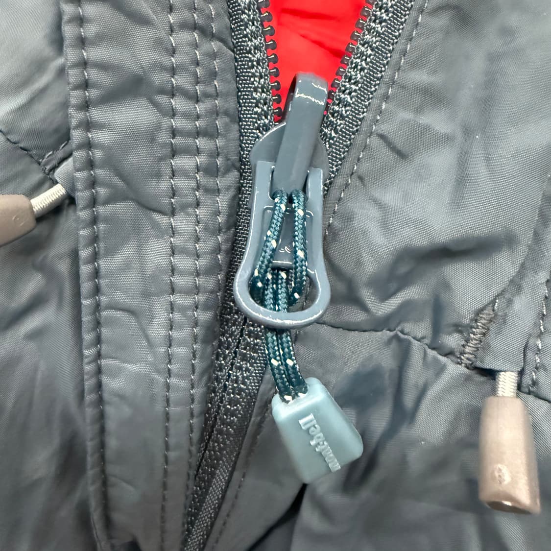 [정품/L] 몽벨 경량 후드 패딩 레드 b18 상품이미지8