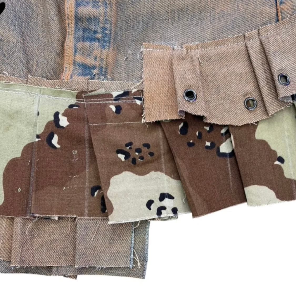 Orange camouflage Remake Denim skirt 상품이미지3