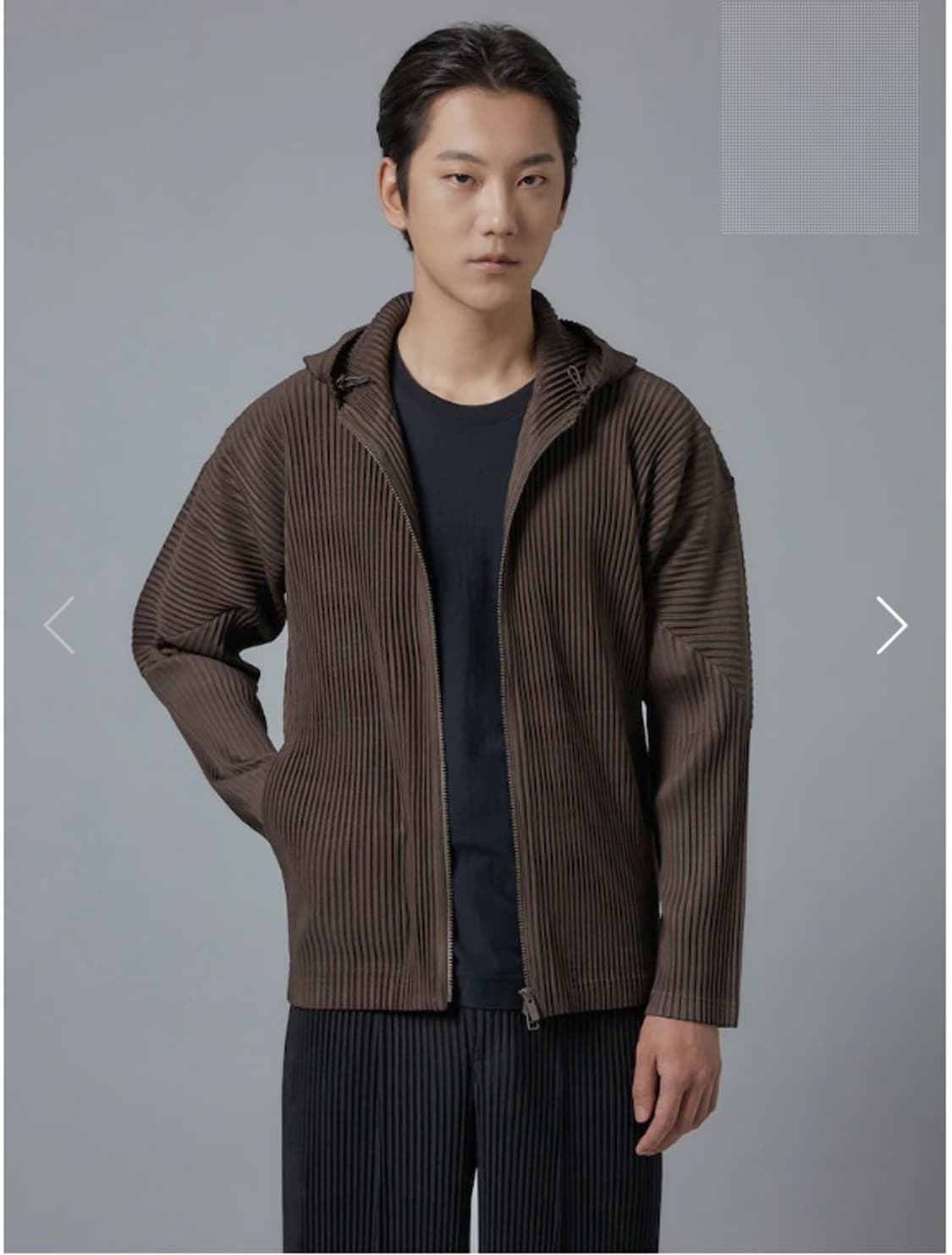 옴므플리세 집업후드 브라운 3 상품이미지1