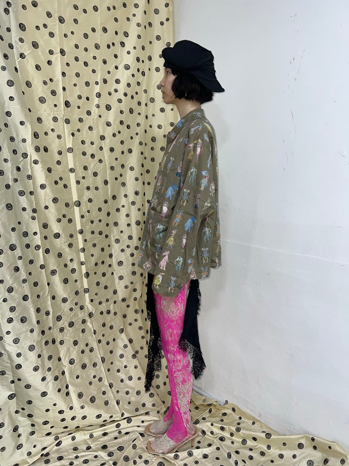 Undercover 04aw 아카이브 몬스터 패턴 셔츠 자켓 상품이미지7