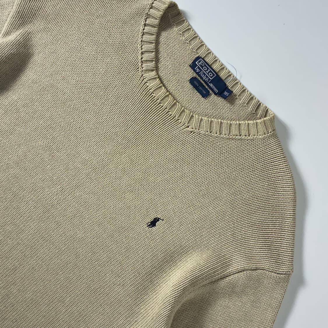 Polo  폴로 랄프로렌 자수 코튼 아이보리 니트  상품이미지3