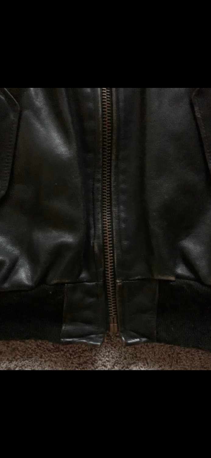 vtg schott leather ma-1 44 상품이미지4