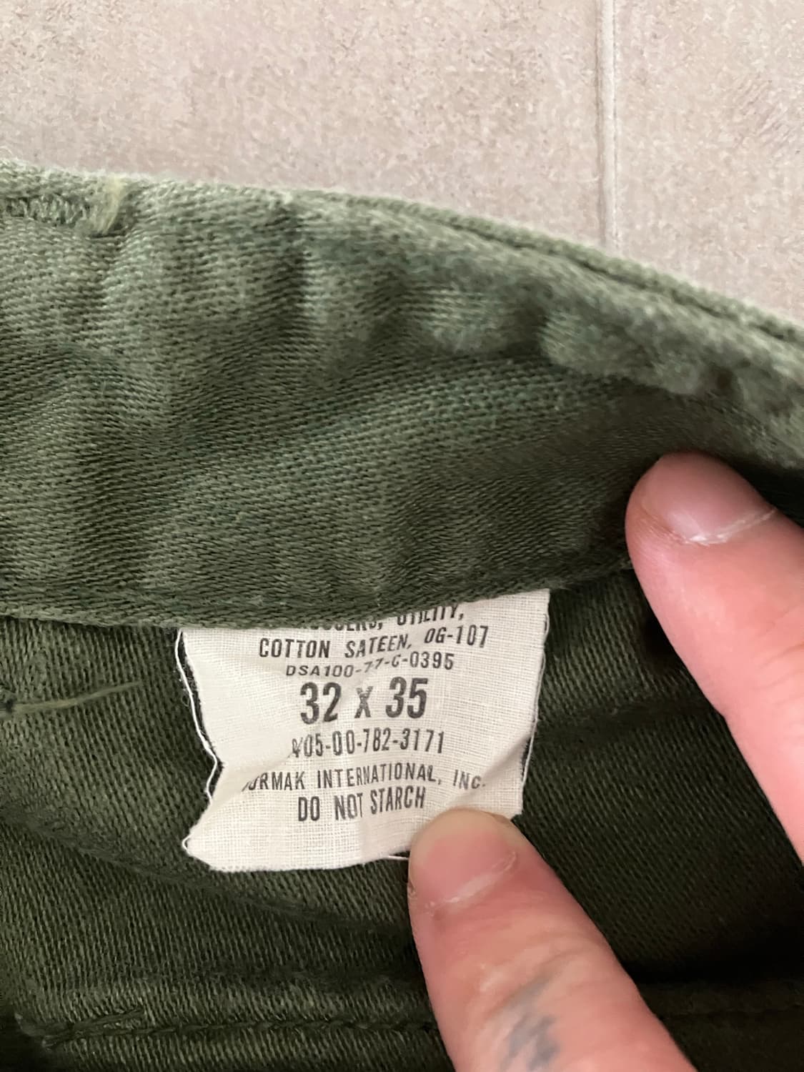 70s us army og107 퍼티그 팬츠 상품이미지3