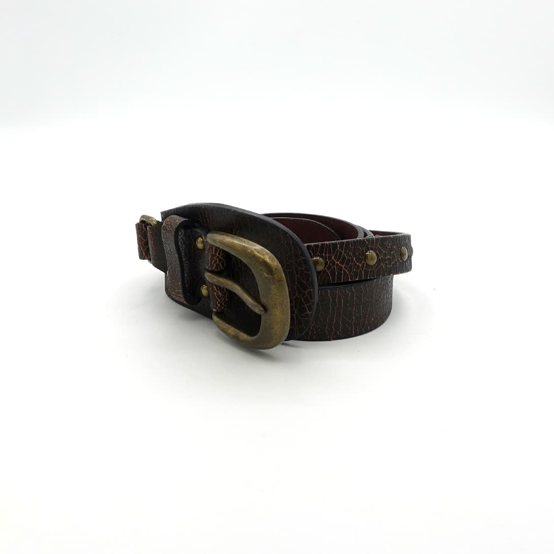 BENETTON 빈티지 베네통 아티잔 가공 레더 레이어링 벨트 상품이미지3