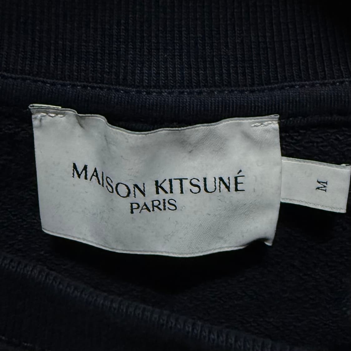 메종 키츠네 트라이컬러 폭스 패치 스웨트셔츠 네이비 상품이미지3