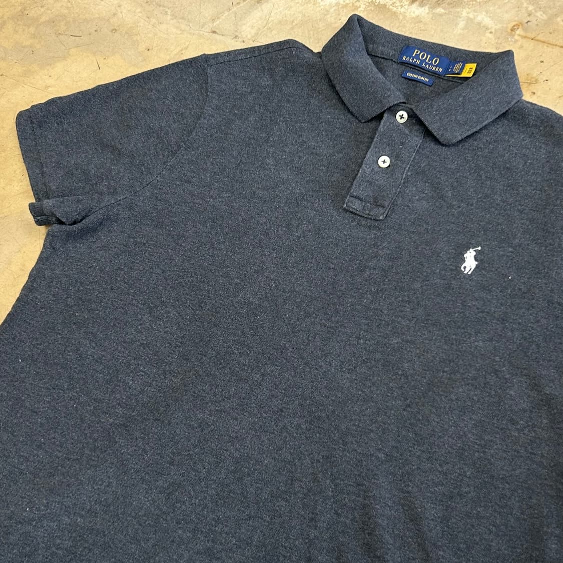 🫶🏻 폴로랄프로렌 커스텀 슬림 핏 차콜 카라 반팔티 🫶🏻 상품이미지2