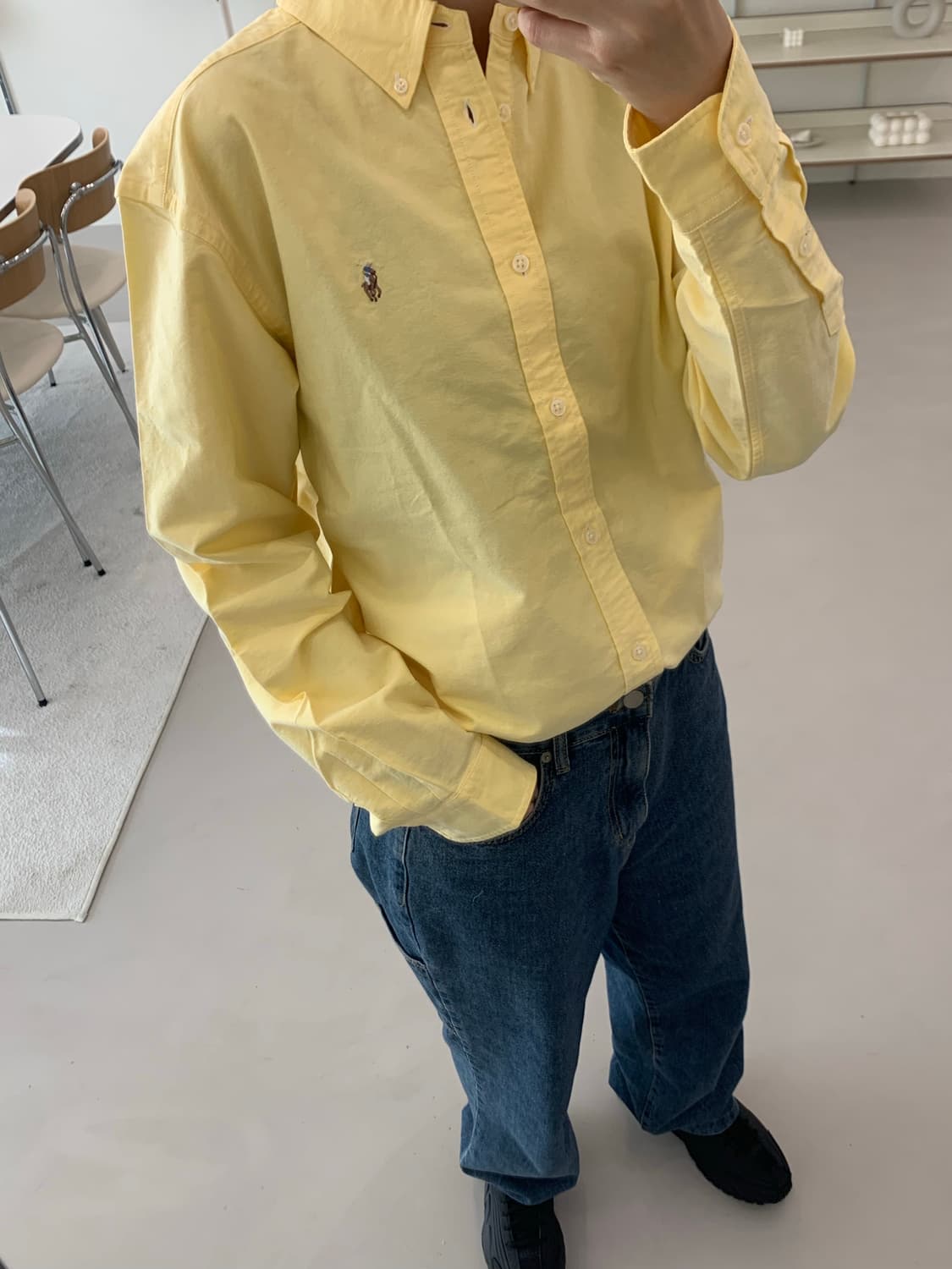 폴로 랄프로렌 보이즈 옥스포드 셔츠 노랑 XL(20) 상품이미지8