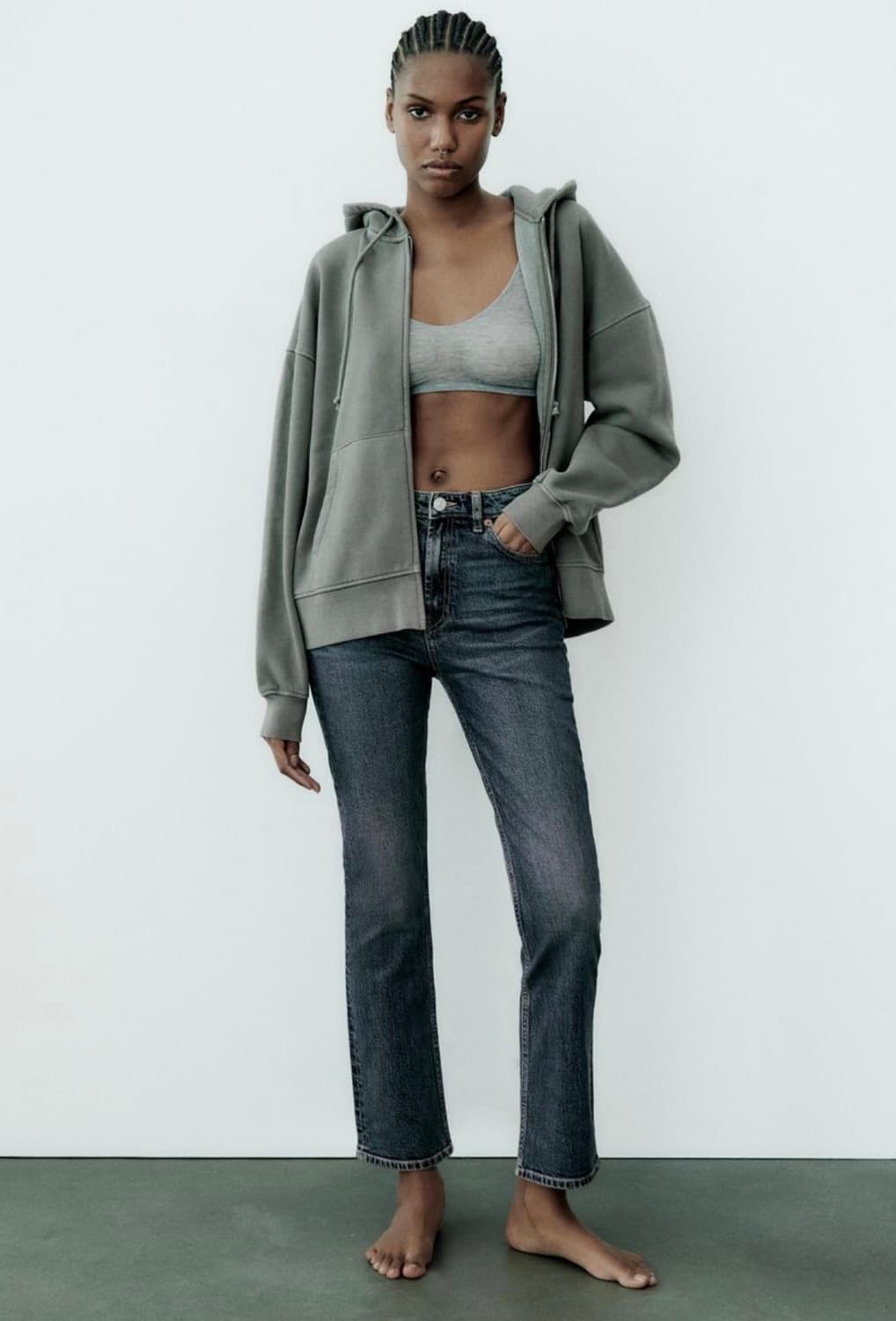 ZARA 자라 하이웨스트 앵클 데님 청바지 (텍있는 새상품/36사이즈) 상품이미지1