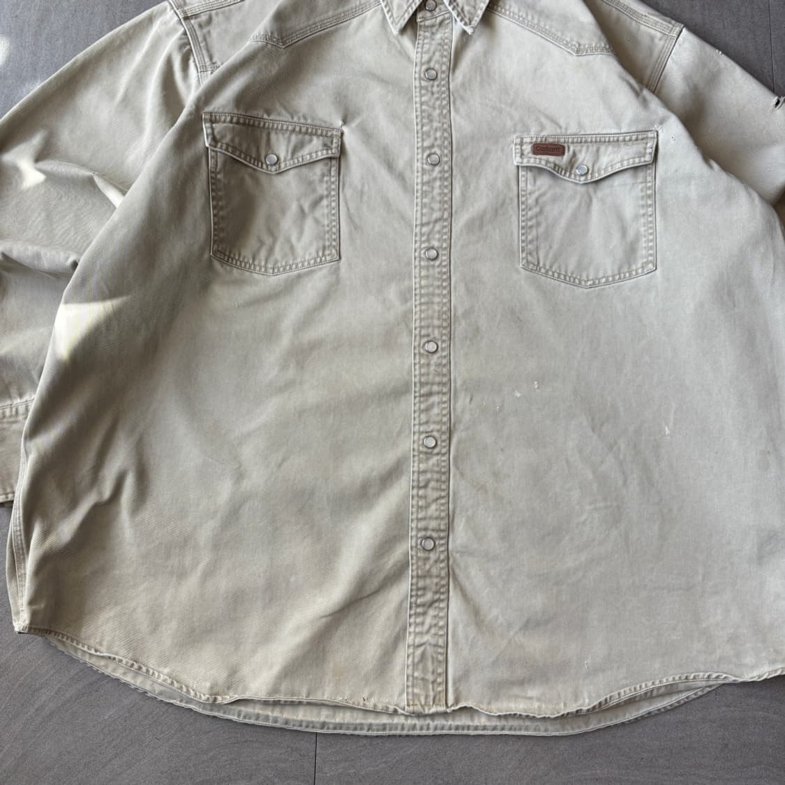 칼하트 오리지널 베이지 웨스턴 긴팔 셔츠 상품이미지10