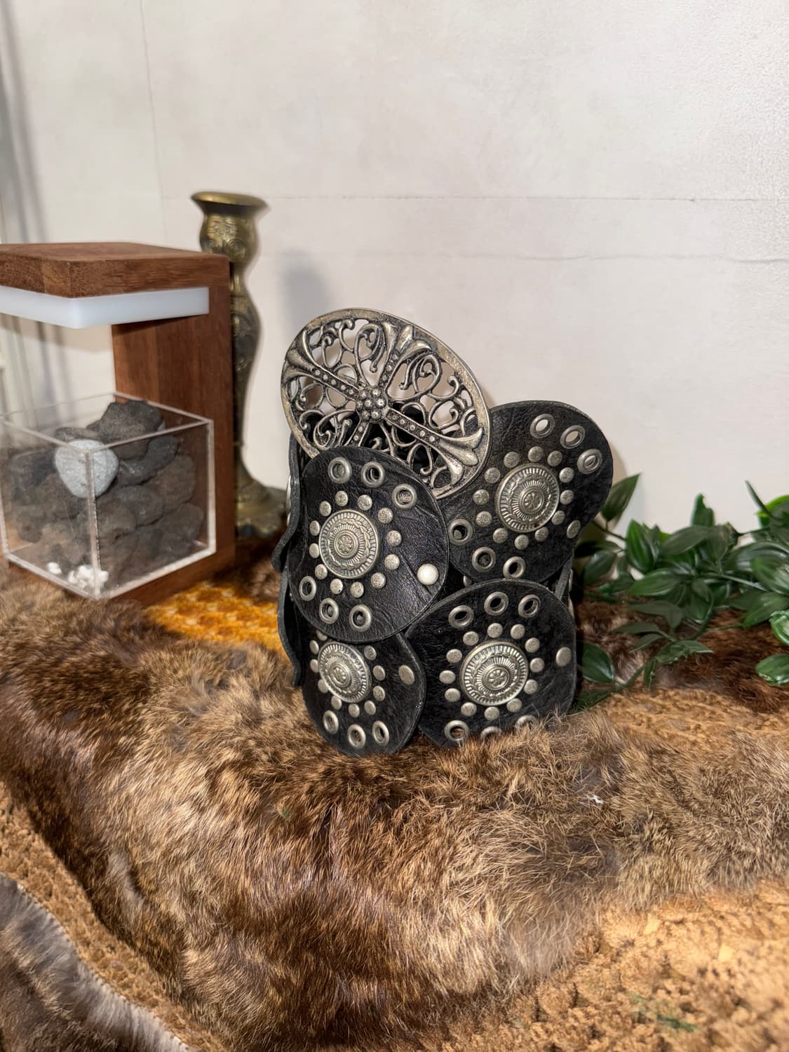 Black western oriental punching belt 상품이미지2