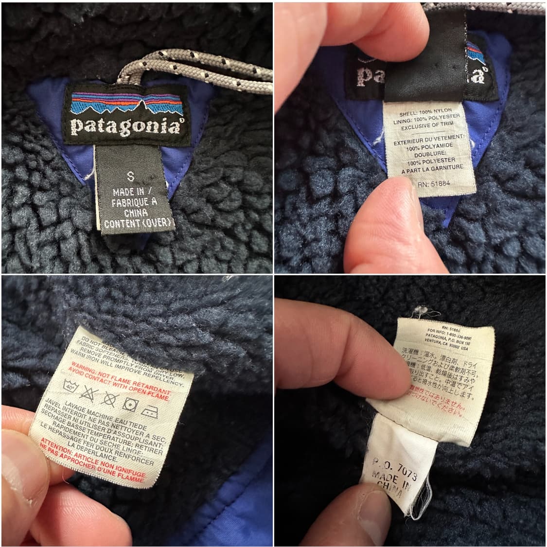 2001 파타고니아 인퍼노 자켓 블루 딥파일 안감  상품이미지7