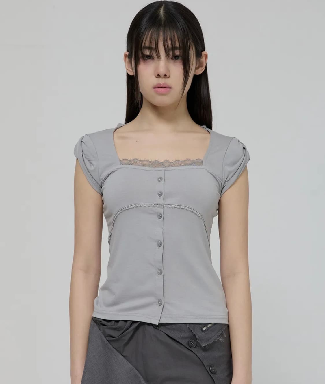 플레어업 레이스 슬리브 탑 (lace sleeve top) 상품이미지1