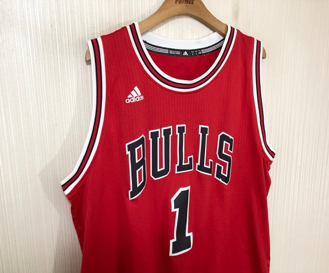 NBA 아디다스 시카고불스 스윙맨유니폼 L #1 데릭로즈 상품이미지5