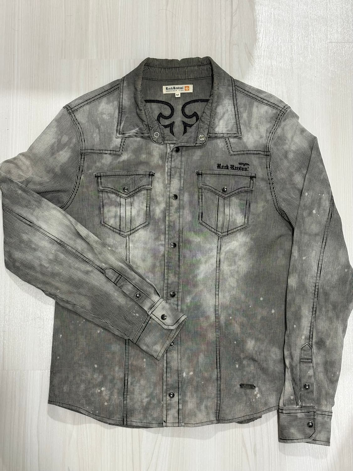 락리바이벌 다이드 패턴 웨스턴 셔츠 상품이미지1