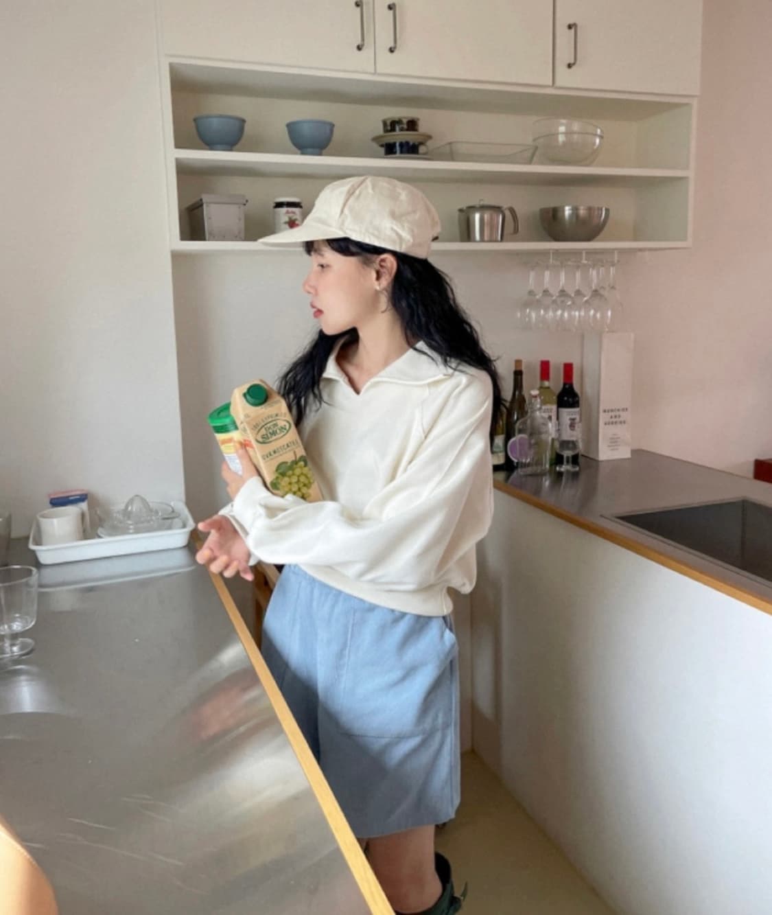 카라맨투맨 크림 상품이미지2