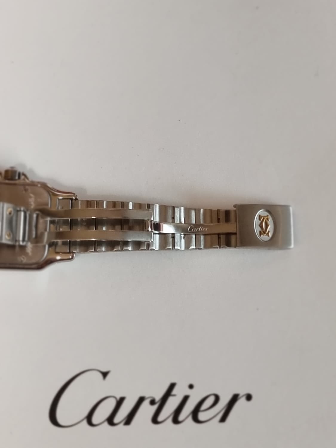 까르띠에 산토스 갈베 18K 쿼츠 로만다이얼 스몰 여성시계 90년대 상품이미지5