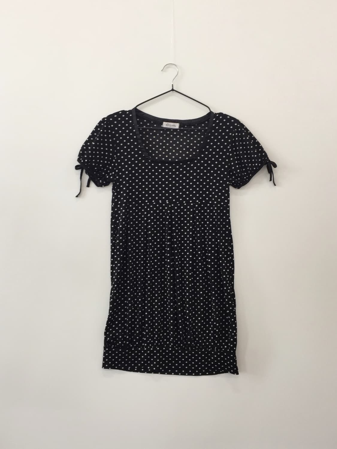 Jpn Queue Black Polka Dot Mini Dress 상품이미지4