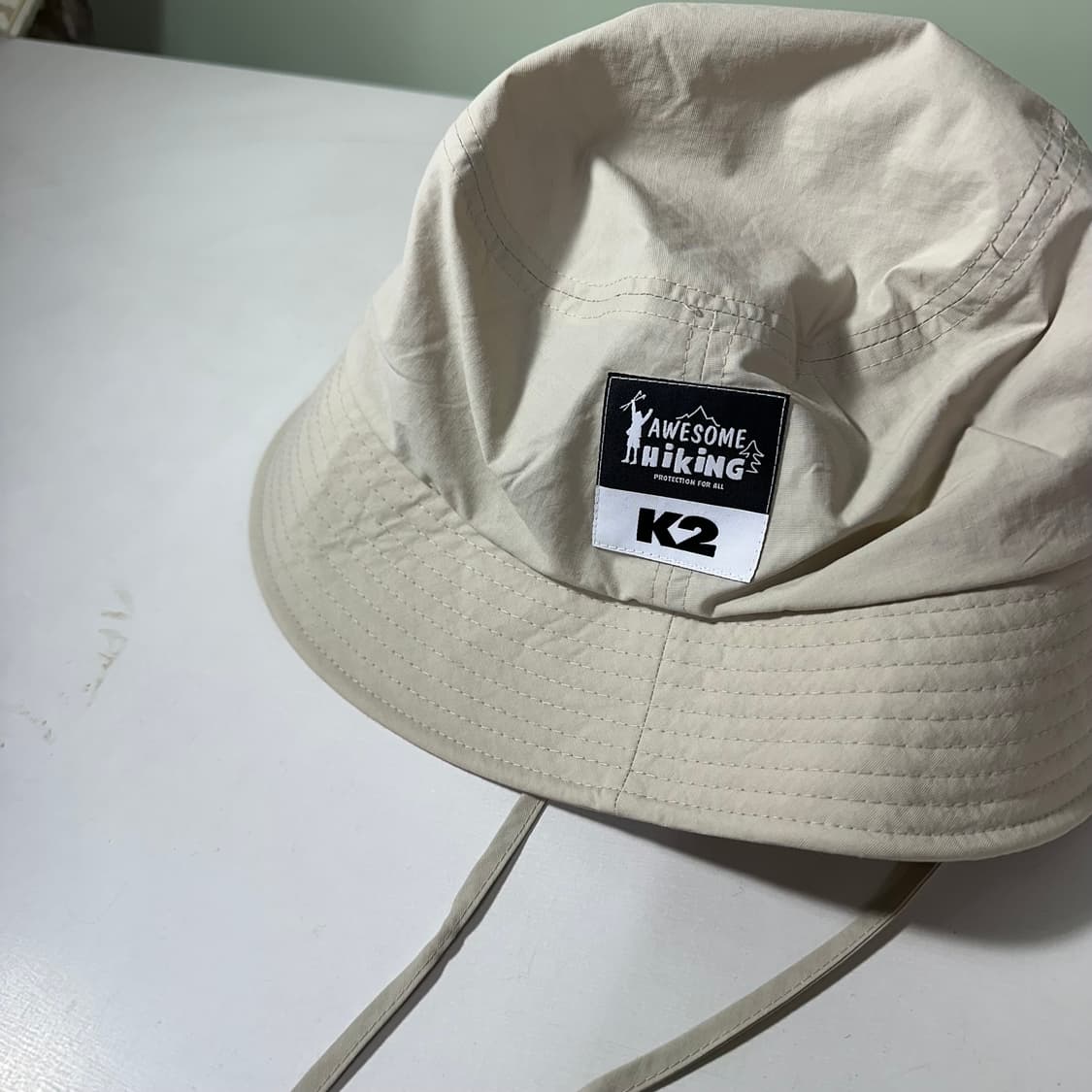 L 60 K2 딥베이지 나일론 버킷햇 하이킹 벙거지 상품이미지1