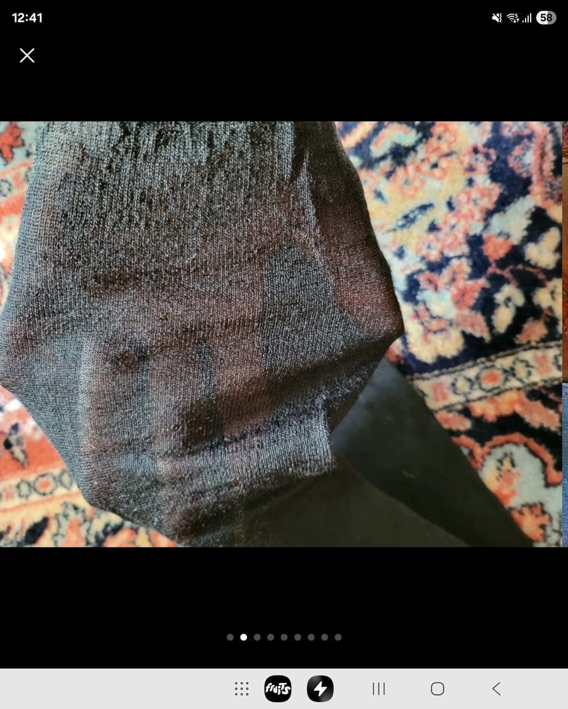 새상 엘린 메리노울 오버 니삭스 검정 챠콜 상품이미지2