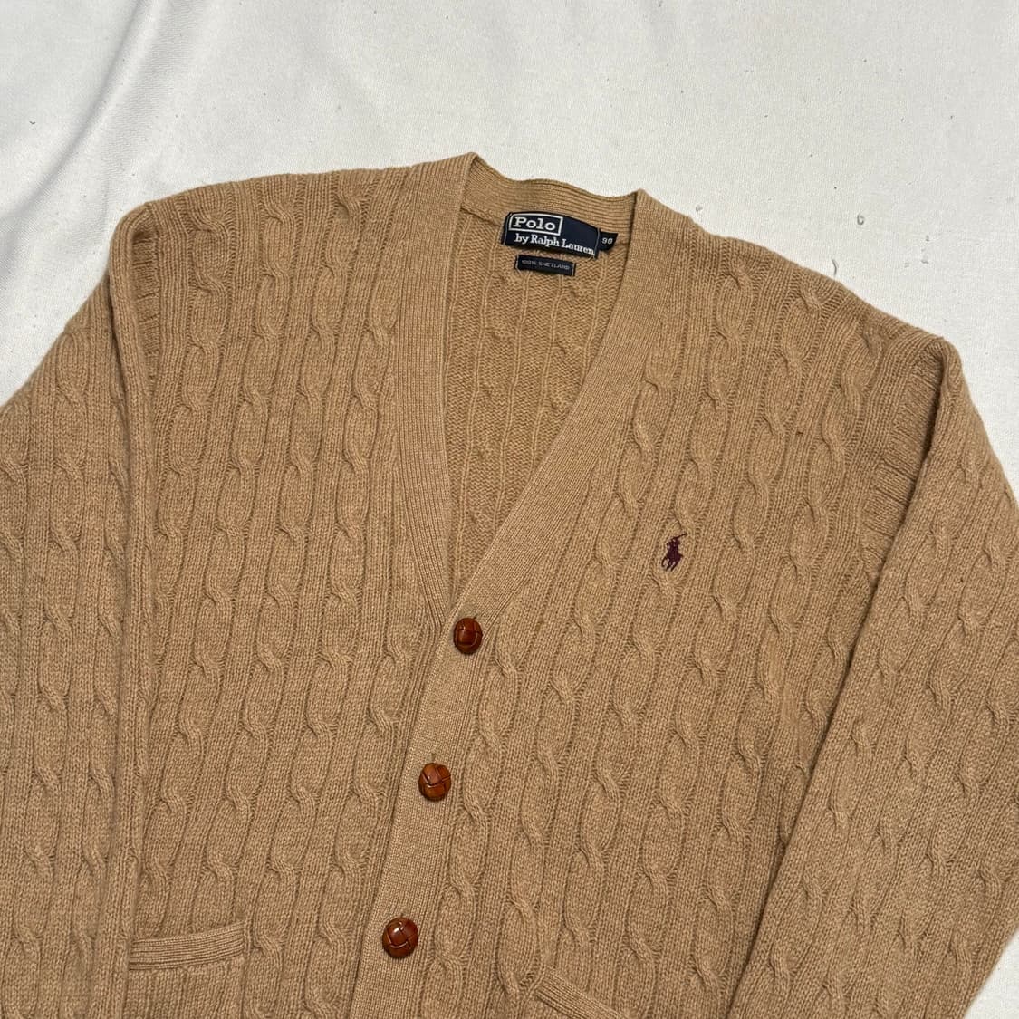 90 폴로랄프로렌 케이블 브이넥 가디건 상품이미지1