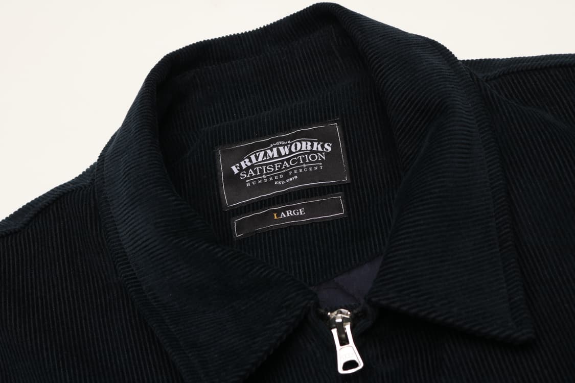 [L] 프리즘웍스 네이비 코듀로이 바시티 자켓 상품이미지2