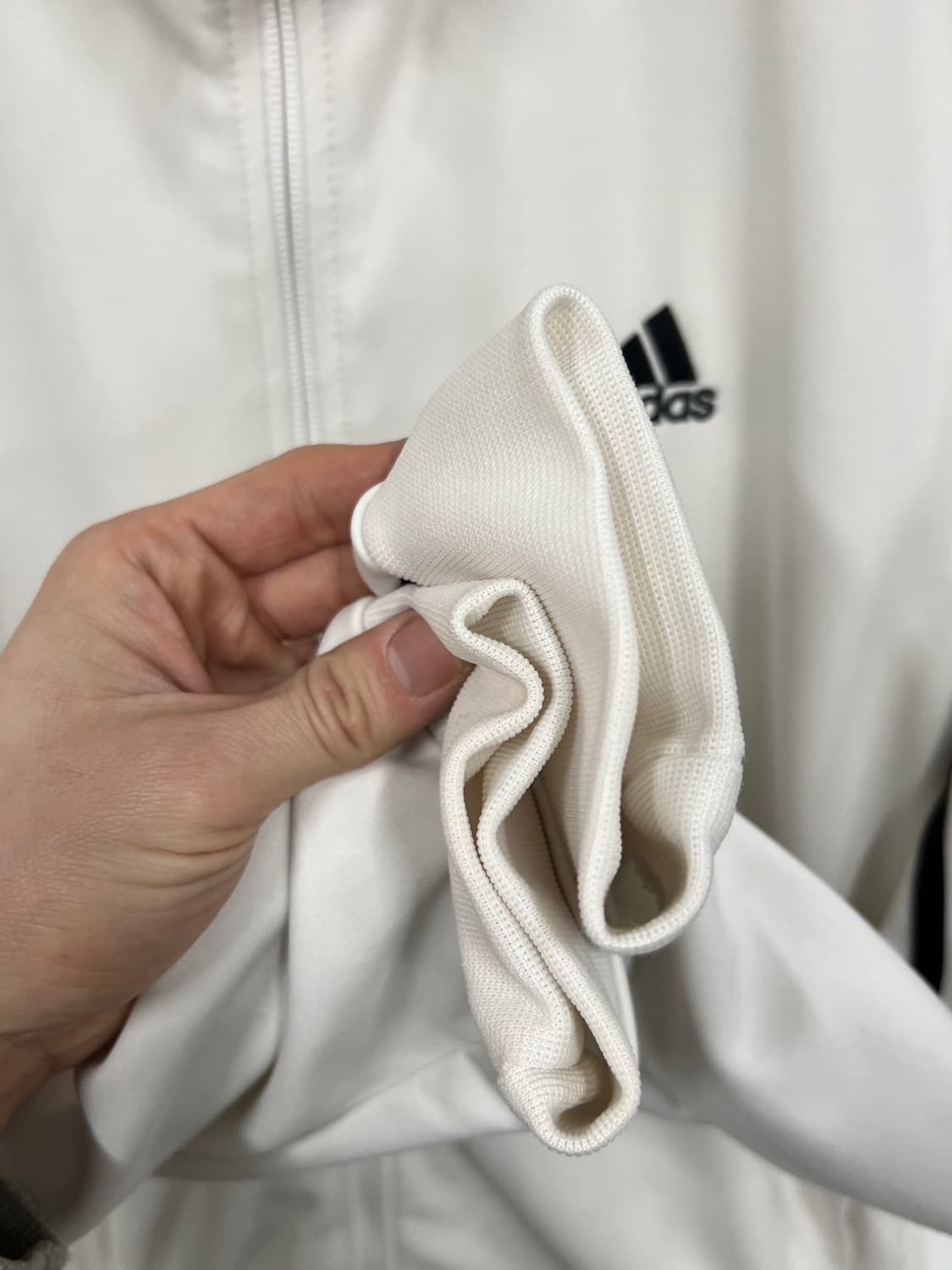 아디다스 삼선로고 트랙 흰검 져지 상품이미지3