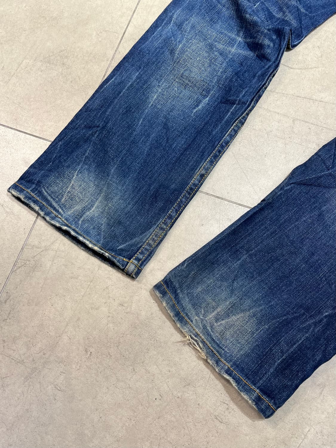 RED PEPPER 락펑크 천사 날개 자수 패치 와이드 데님 상품이미지4