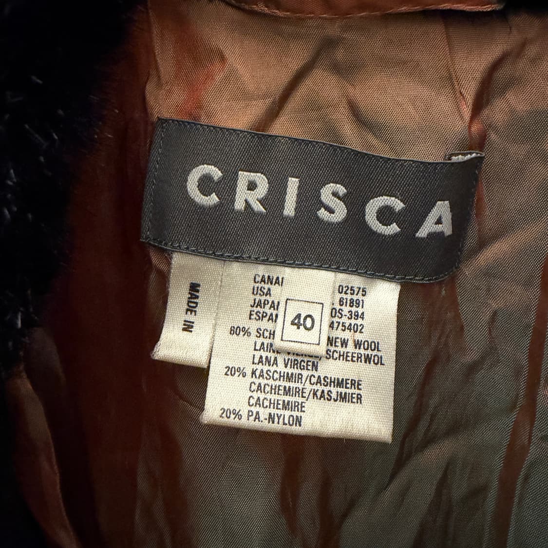 크리스카 캐시미어 퍼 봄버 자켓 상품이미지5