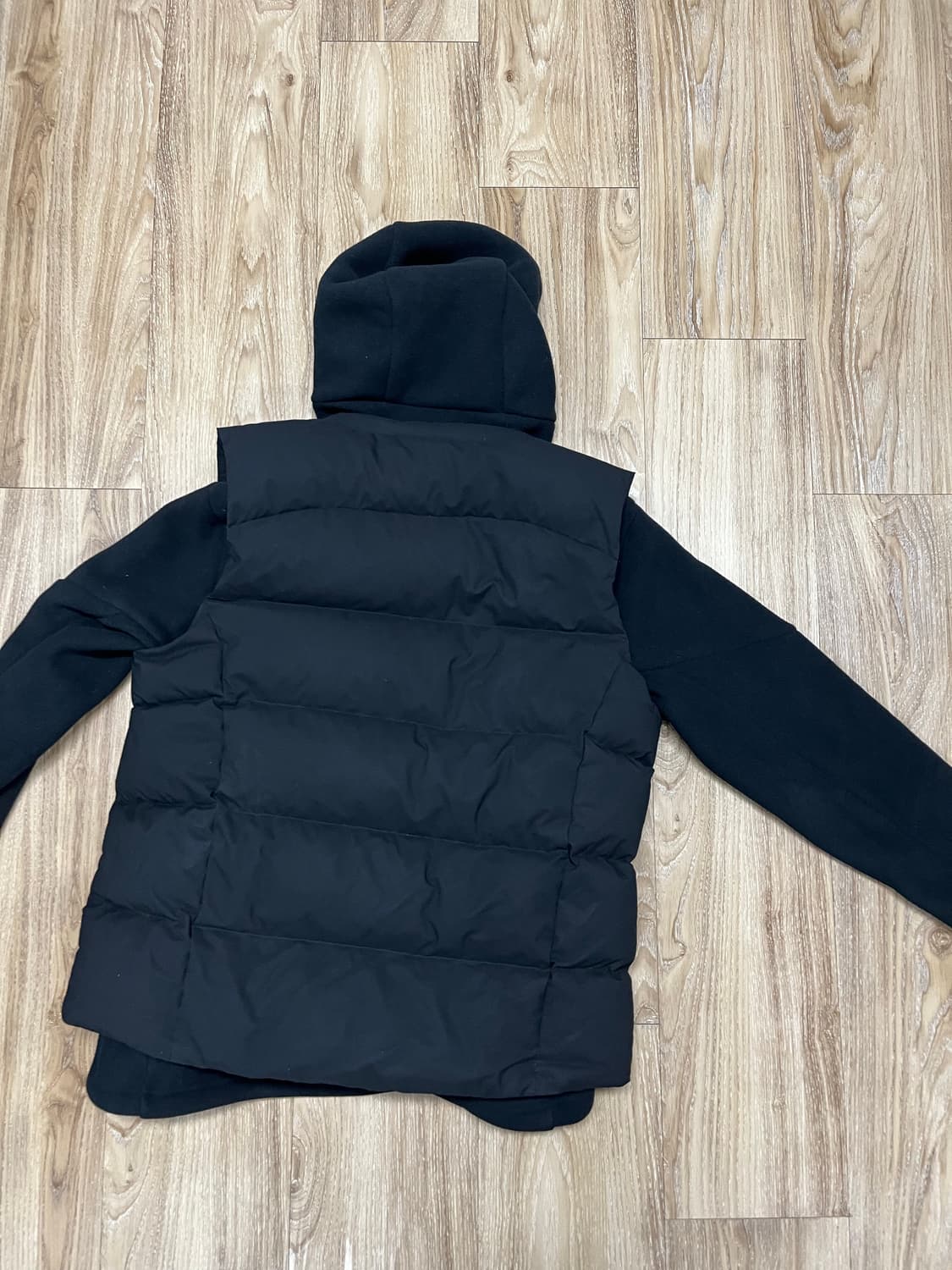 뉴발란스 덕다운 패딩 베스트+ 플리스 후드집업자켓 세트 100 상품이미지3