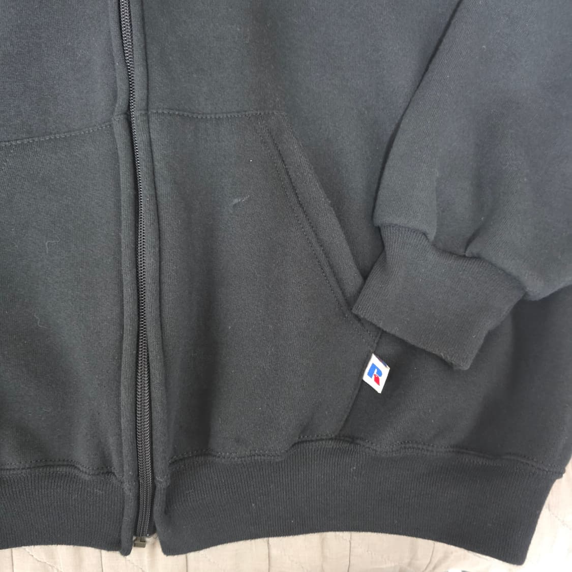 [XL] 90s 빈티지 러셀 애슬레틱 후드집업 블랙 ver.굿컨디션 상품이미지2