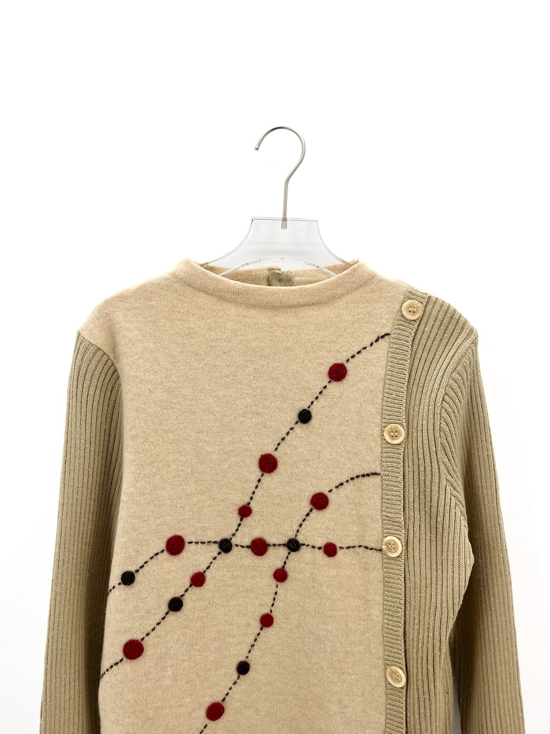 빈티지 울 블렌드 도트 크로셰 니트 상품이미지2