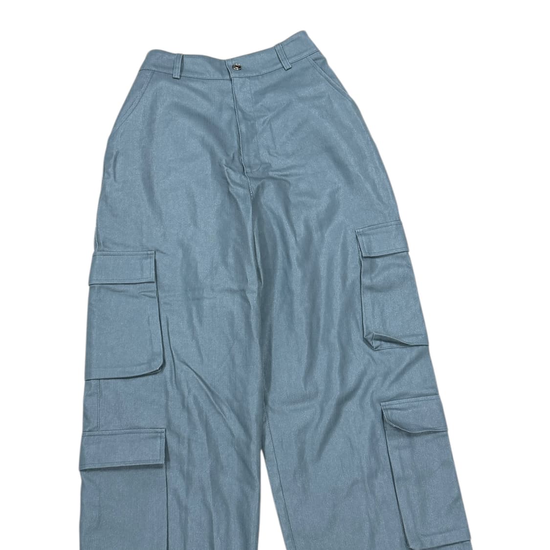 LEEY 엘이이와이 코팅 카고 포켓팬츠 바지 블루 상품이미지2