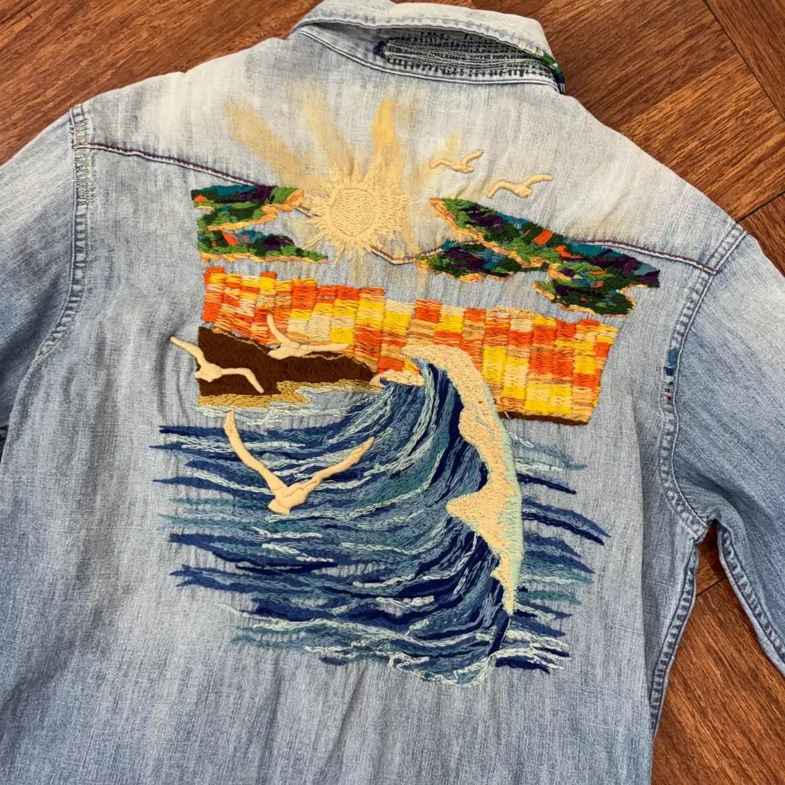 XS 폴로 랄프로렌 해변자수 웨스턴 남방 셔츠  상품이미지3