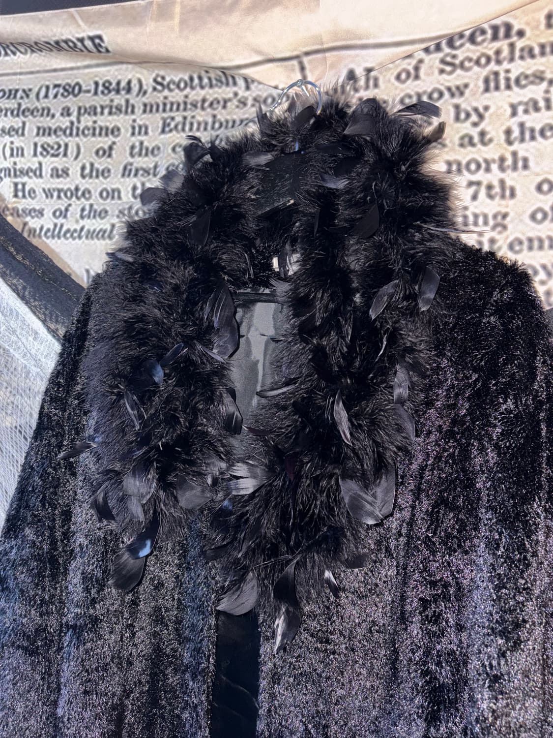 Feather Black Long Fur coat 상품이미지6