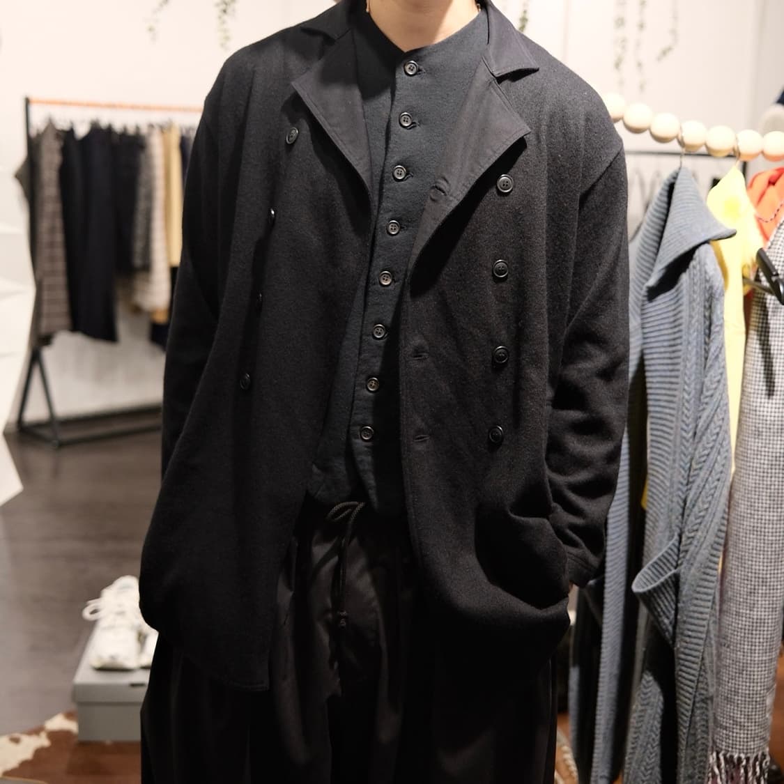 요지야마모토 뿌르옴므 버튼 디테일 가디건 상품이미지4