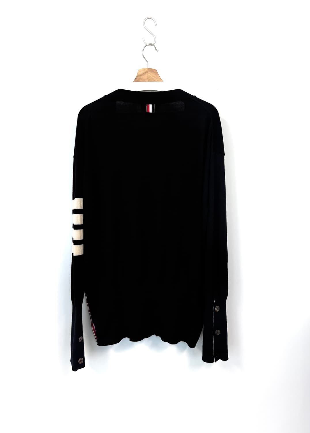 THOM BROWNE 톰브라운 오버핏 네이비 가디건 1 상품이미지3