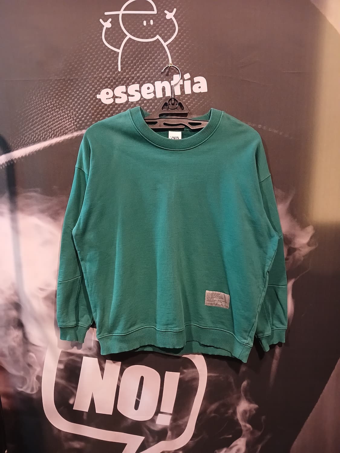 자라 베이직 맨투맨 그린 상품이미지1