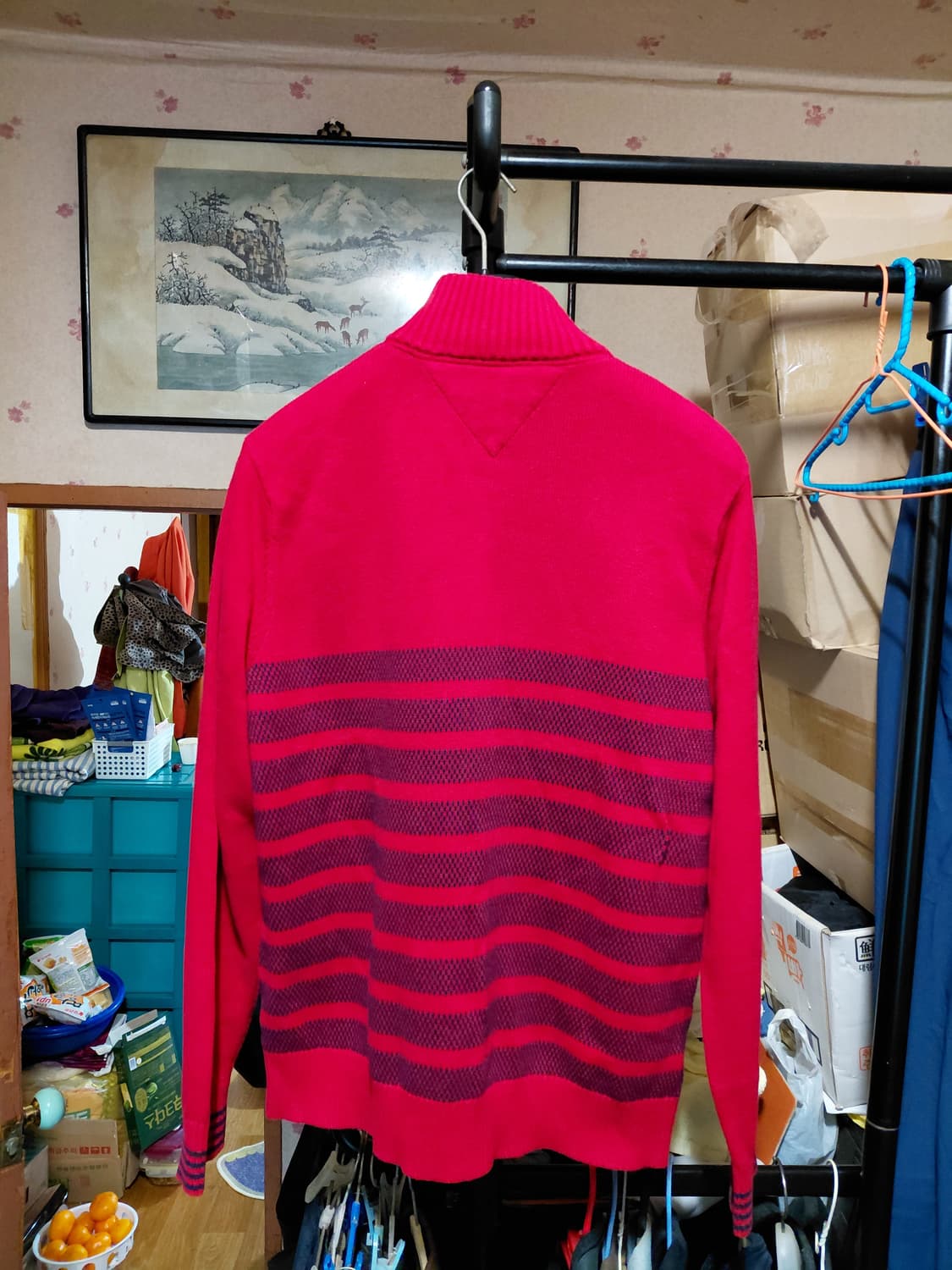 [타미힐피거]코튼 풀집업 가디건 L(105)사이즈 상품이미지2