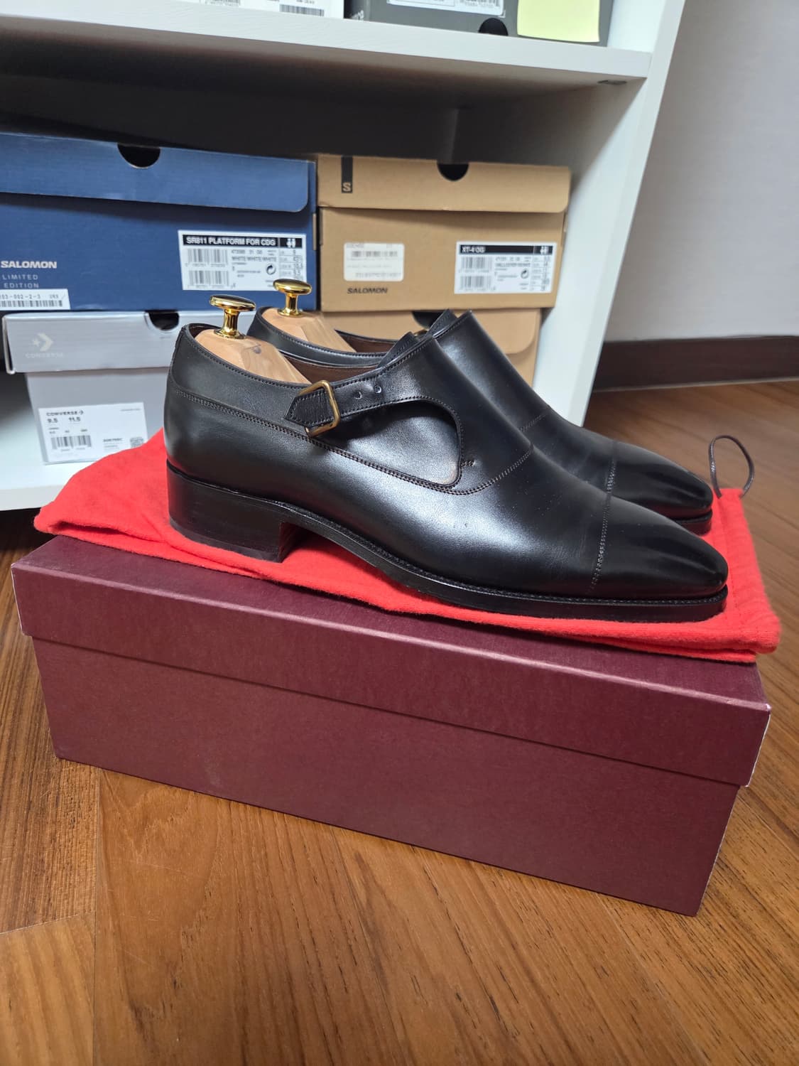 Carmina 남성 블랙 몽크스트랩 구두 상품이미지2