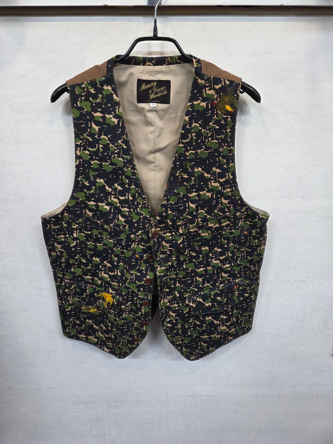 커스텀멜로우 빈티지 카모패턴 베스트 조끼 s 상품이미지1