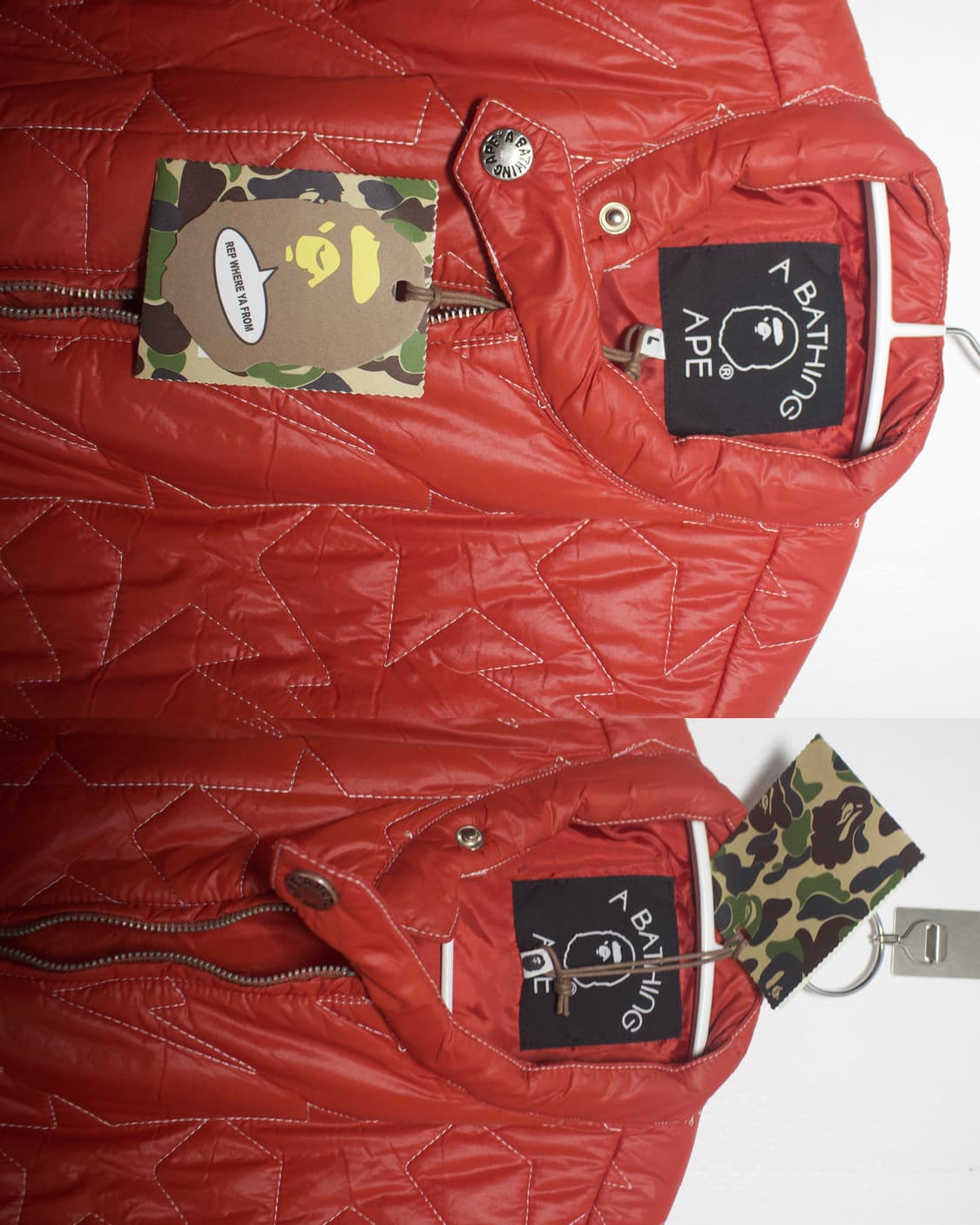 a bathing ape star quilted biker jacket 상품이미지5
