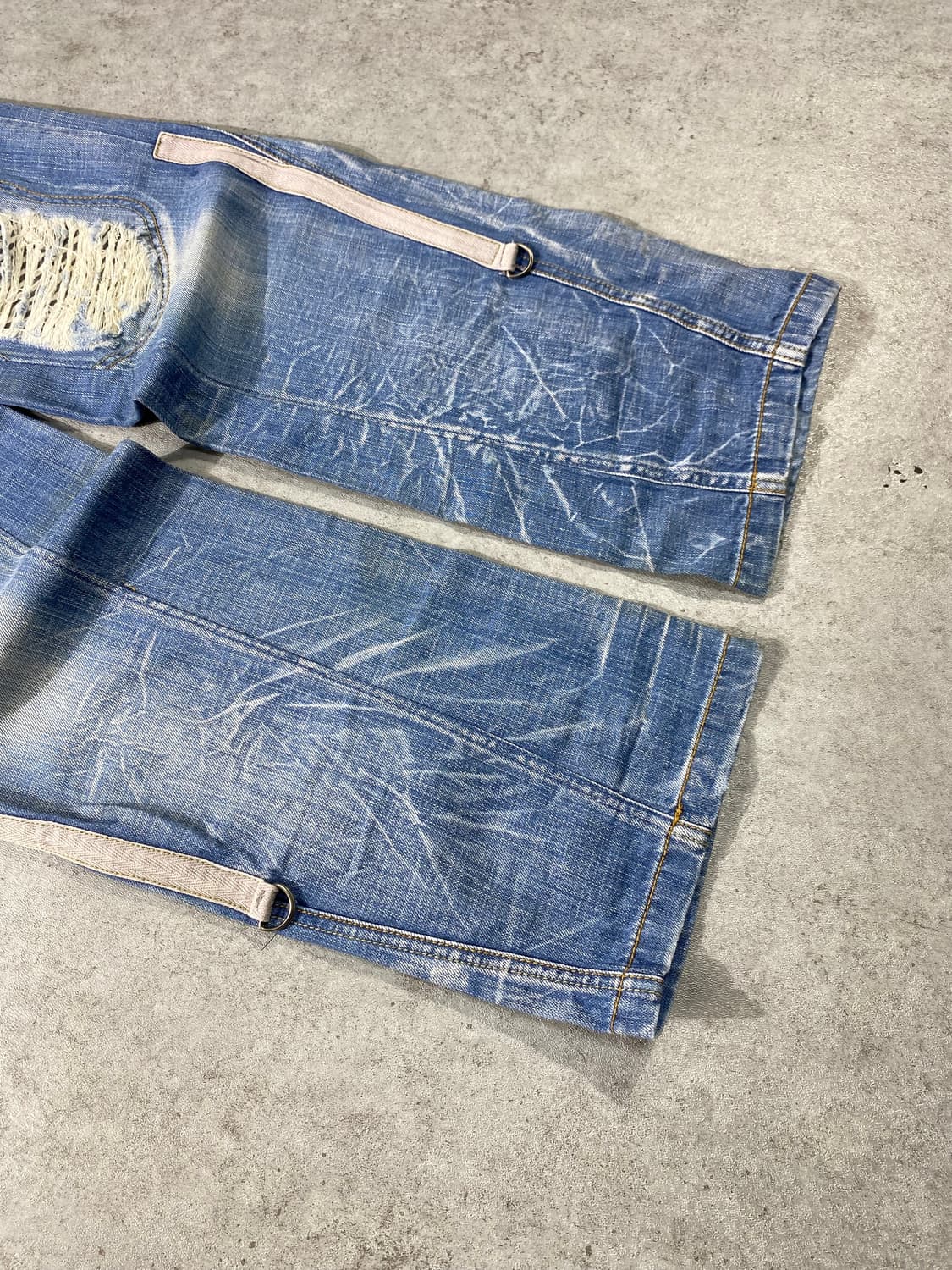 [28] None 빈티지 Y2K 디스트레스드 데님팬츠 상품이미지3