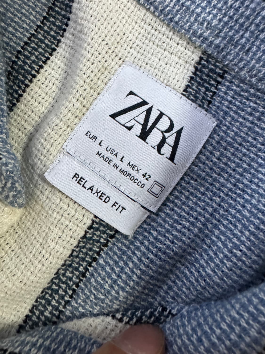 자라 ZARA 웨스턴 스타일 스트라이프 셔츠 L ~ XL 상품이미지4