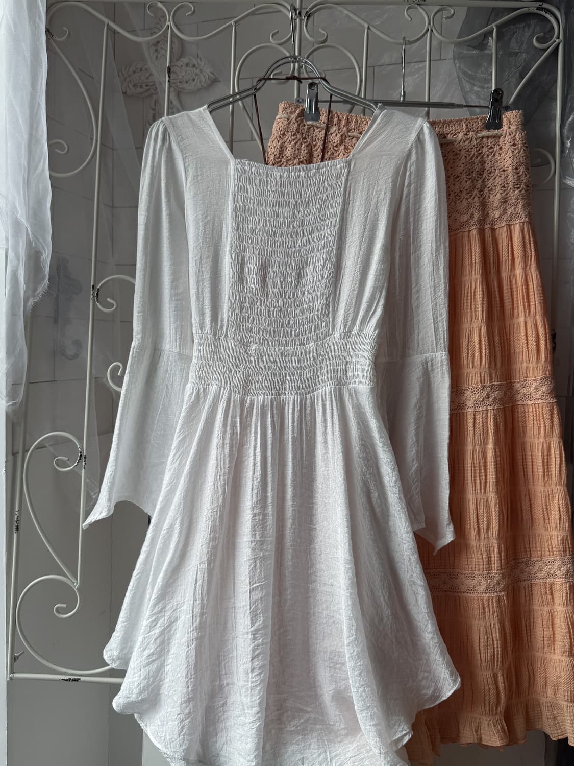 Linen Square Neck Unbalanced Blouse 0376 상품이미지6