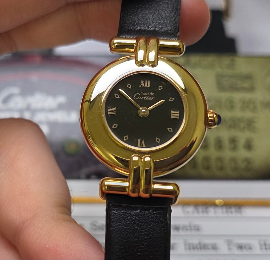 까르띠에 머스트드 꼴리제 오리지널 블랙다이얼 쿼츠 여성용 (감정서 포함) 상품이미지3