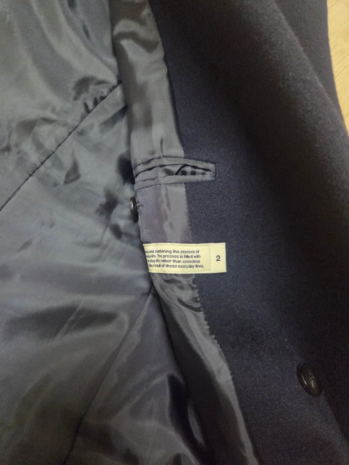 포터리 캐시미어 멜톤 울 더블 코트 상품이미지6