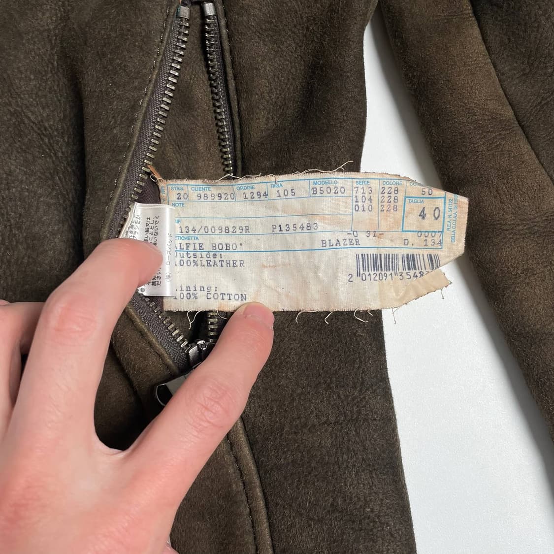 Alfie bobo 하이넥 니트 양가죽 무통 자켓 (italy)   상품이미지9