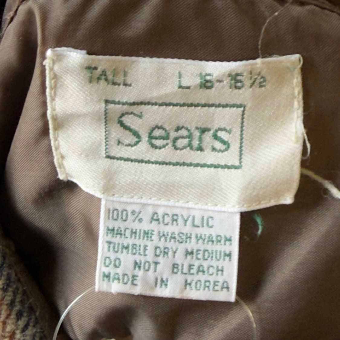 80s Sears 긴팔 체크 셔츠 상품이미지4