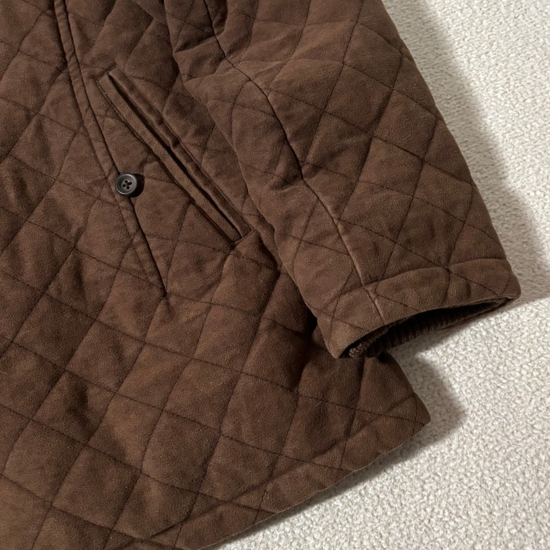 일본빈티지 크로커다일 브라운 누빔 자켓 상품이미지3