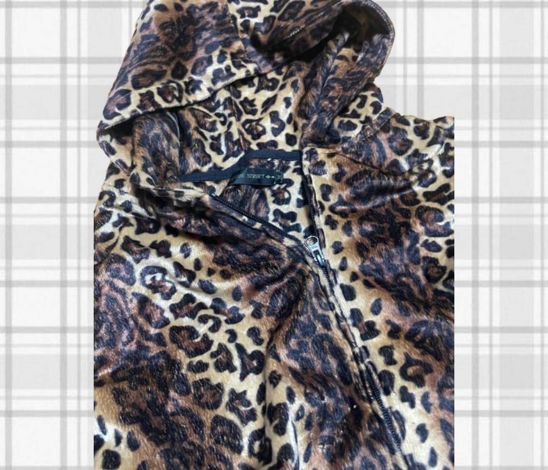 오네 갸루 호피 후드집업 상품이미지2